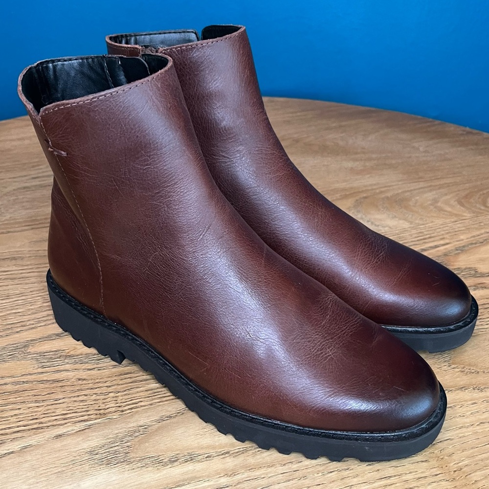Franco Sarto Rich Brown Ankle Booties